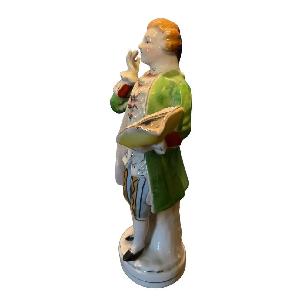 L&M Inc. Lipper & Mann Victorian Man and Woman Figurines Porcelain Vintage